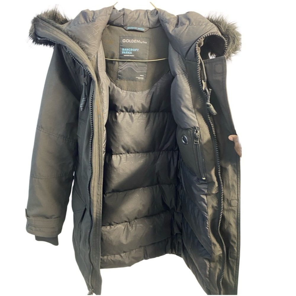 TNA Bancroft Parka With Black Fur Hood Size Small Warmest Parka - Picture 7 of 17
